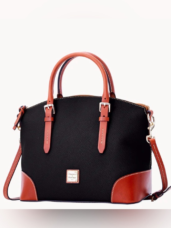 Handbags - Dooney & Bourke Pebble Grain Domed Satchel in Black Well Loved